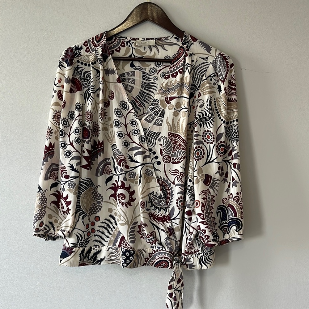 Loft Blouse Tie Accent Waist